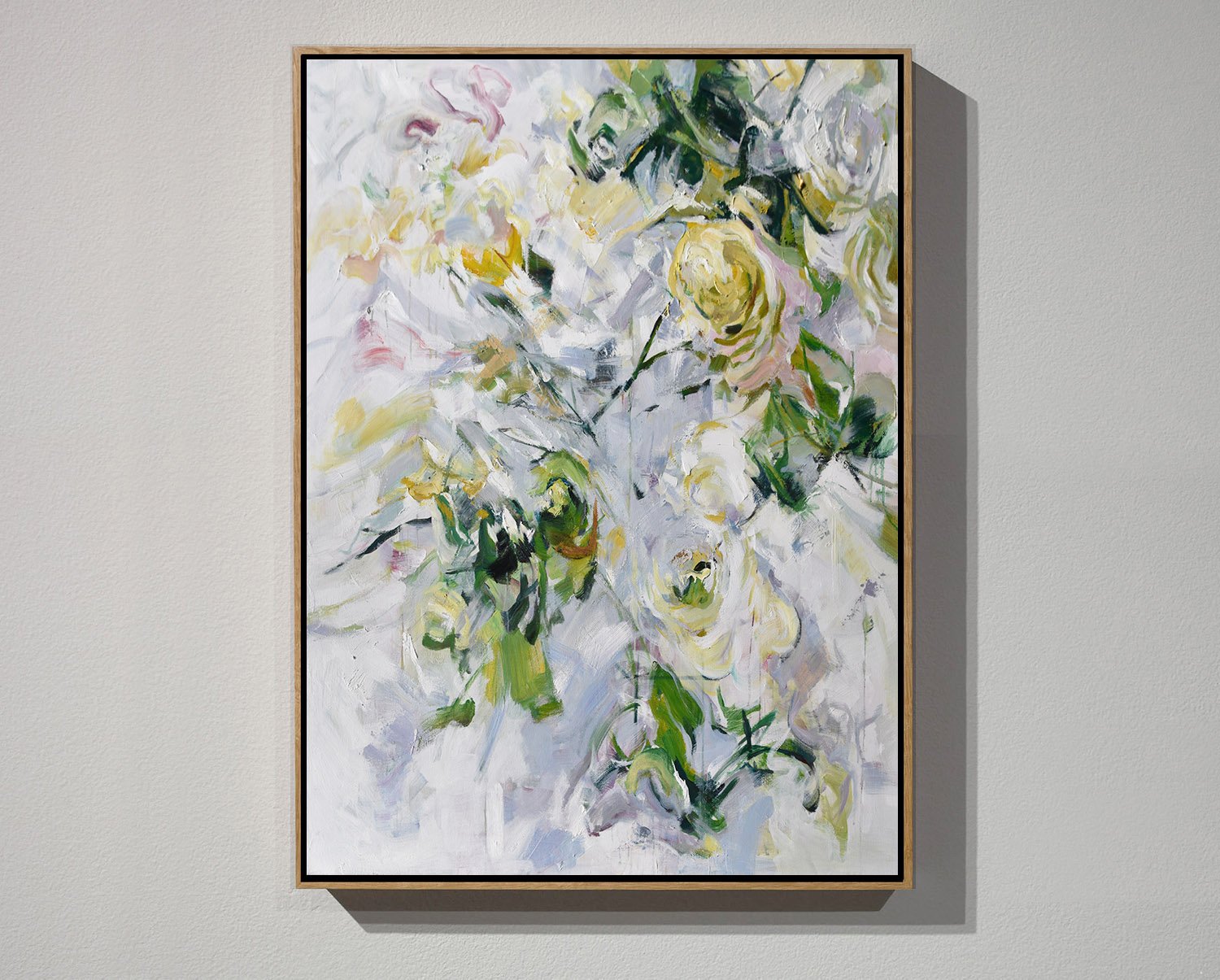 Vertical Abstract Flower Oil Painting #LX82B
